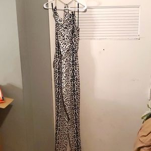 Arden B Leopard Print Jumpsuit